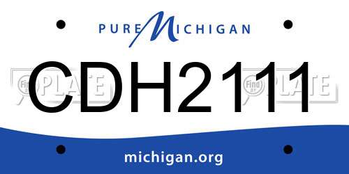 CDH2111 Michigan License Plate