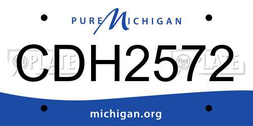CDH2572 Michigan License Plate