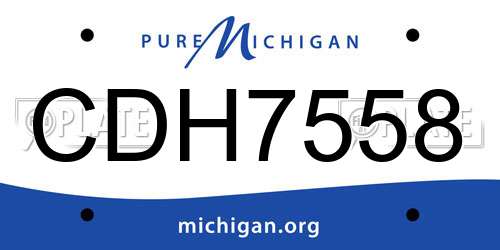 CDH7558 Michigan License Plate