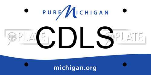 CDLS Michigan License Plate