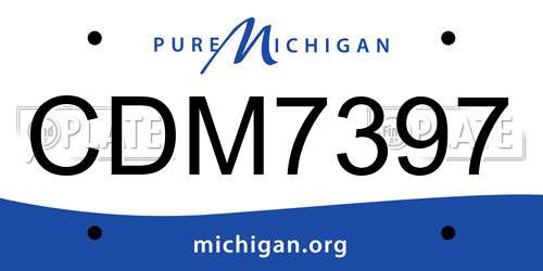 CDM7397 Michigan License Plate