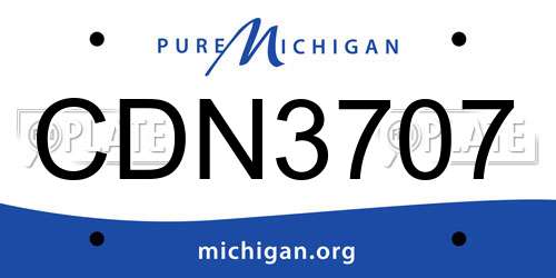 CDN3707 Michigan License Plate