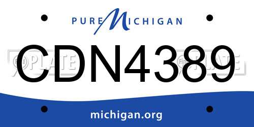 CDN4389 Michigan License Plate
