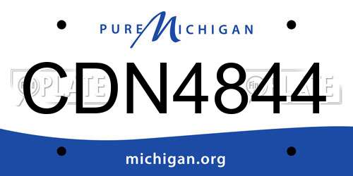 CDN4844 Michigan License Plate