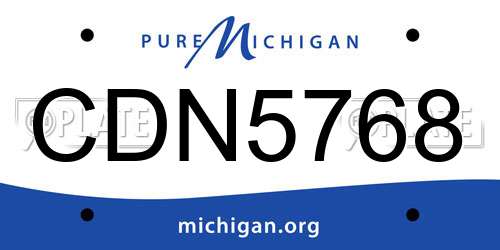 CDN5768 Michigan License Plate