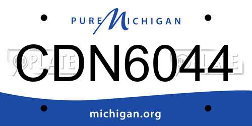CDN6044 Michigan License Plate