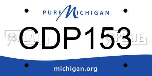 CDP153 Michigan License Plate