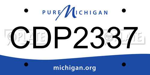 CDP2337 Michigan License Plate