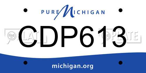 CDP613 Michigan License Plate