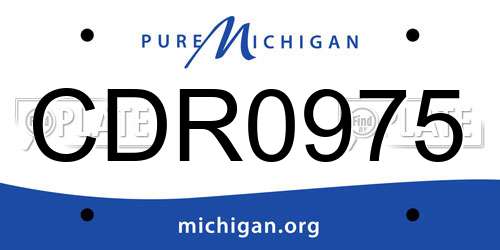 CDR0975 Michigan License Plate