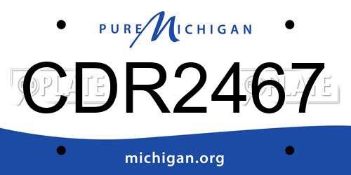 CDR2467 Michigan License Plate