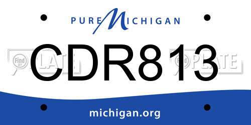CDR813 Michigan License Plate