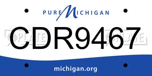 CDR9467 Michigan License Plate