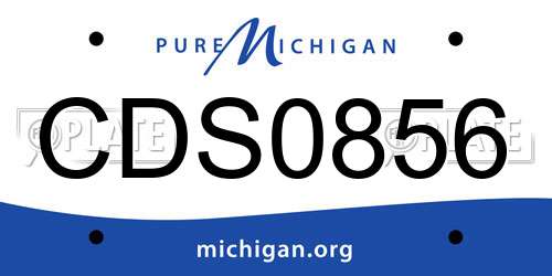 CDS0856 Michigan License Plate