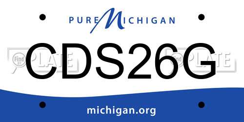 CDS26G Michigan License Plate