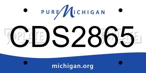 CDS2865 Michigan License Plate
