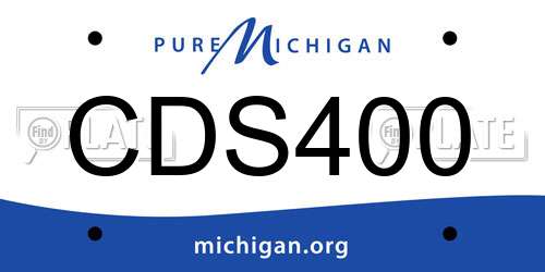 CDS400 Michigan License Plate