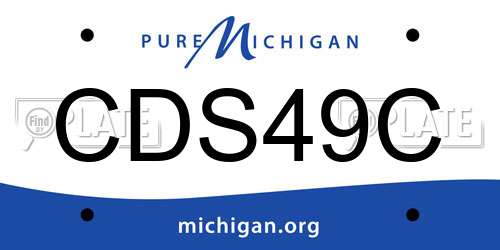 CDS49C Michigan License Plate