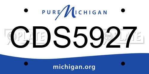 CDS5927 Michigan License Plate