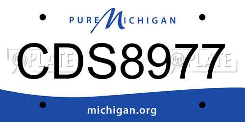 CDS8977 Michigan License Plate