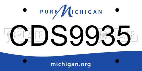 CDS9935 Michigan License Plate