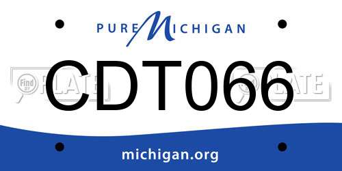 CDT066 Michigan License Plate