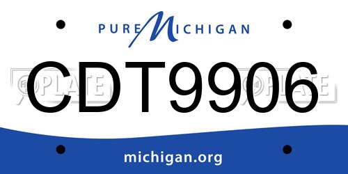 CDT9906 Michigan License Plate