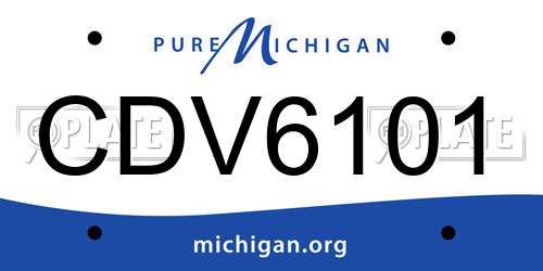 CDV6101 Michigan License Plate