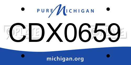 CDX0659 Michigan License Plate