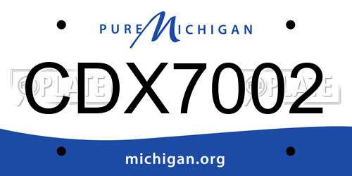 CDX7002 Michigan License Plate