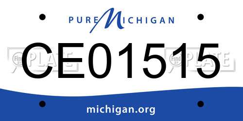 CE01515 Michigan License Plate