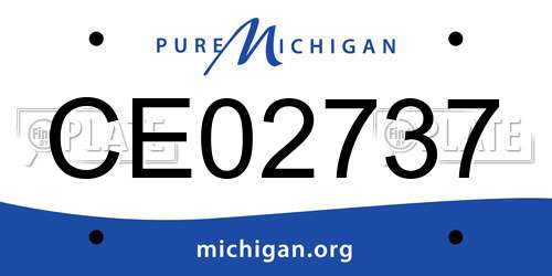 CE02737 Michigan License Plate