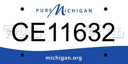 CE11632 Michigan License Plate