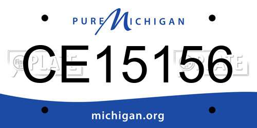 CE15156 Michigan License Plate