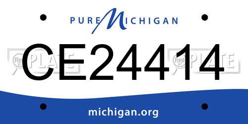 CE24414 Michigan License Plate