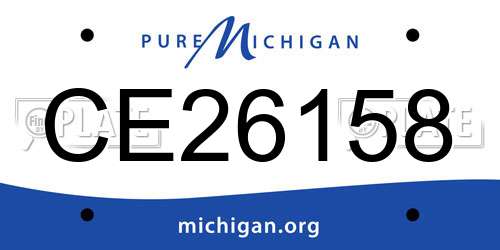 CE26158 Michigan License Plate