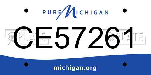 CE57261 Michigan License Plate