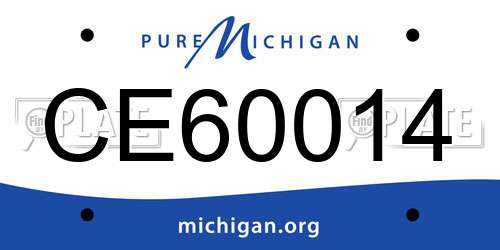 CE60014 Michigan License Plate
