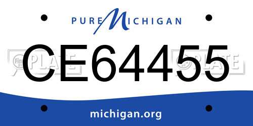 CE64455 Michigan License Plate