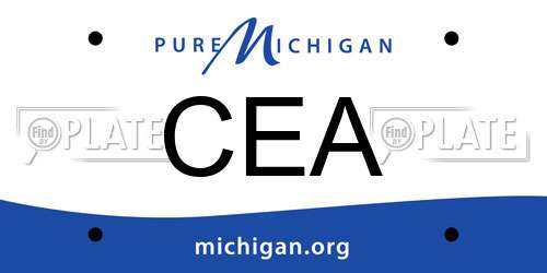 CEA Michigan License Plate