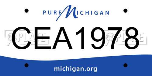CEA1978 Michigan License Plate