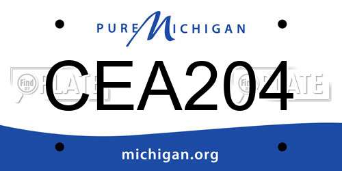 CEA204 Michigan License Plate