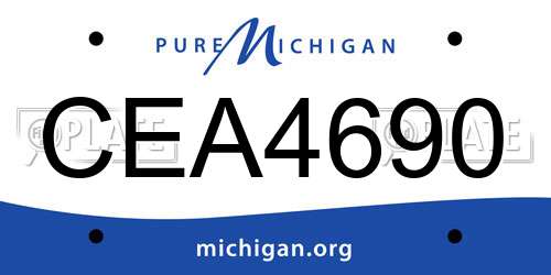 CEA4690 Michigan License Plate