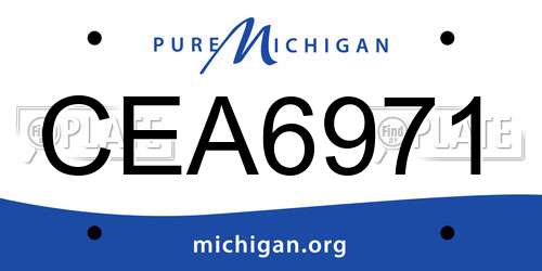 CEA6971 Michigan License Plate