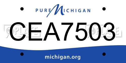CEA7503 Michigan License Plate