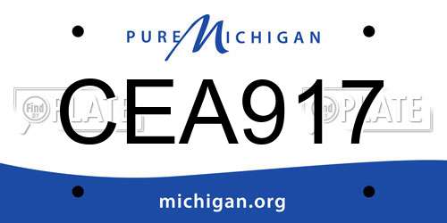 CEA917 Michigan License Plate