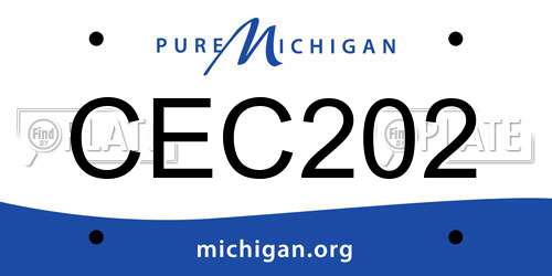 CEC202 Michigan License Plate