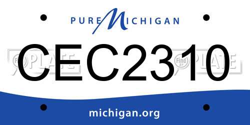 CEC2310 Michigan License Plate