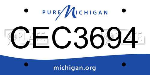 CEC3694 Michigan License Plate