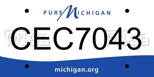 CEC7043 Michigan License Plate